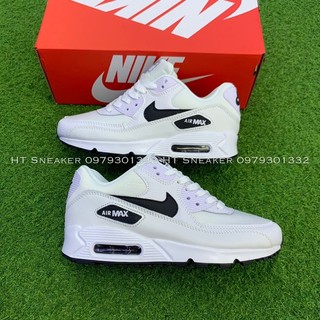 |ht sneaker| giày nik airmax 90 white logo black
