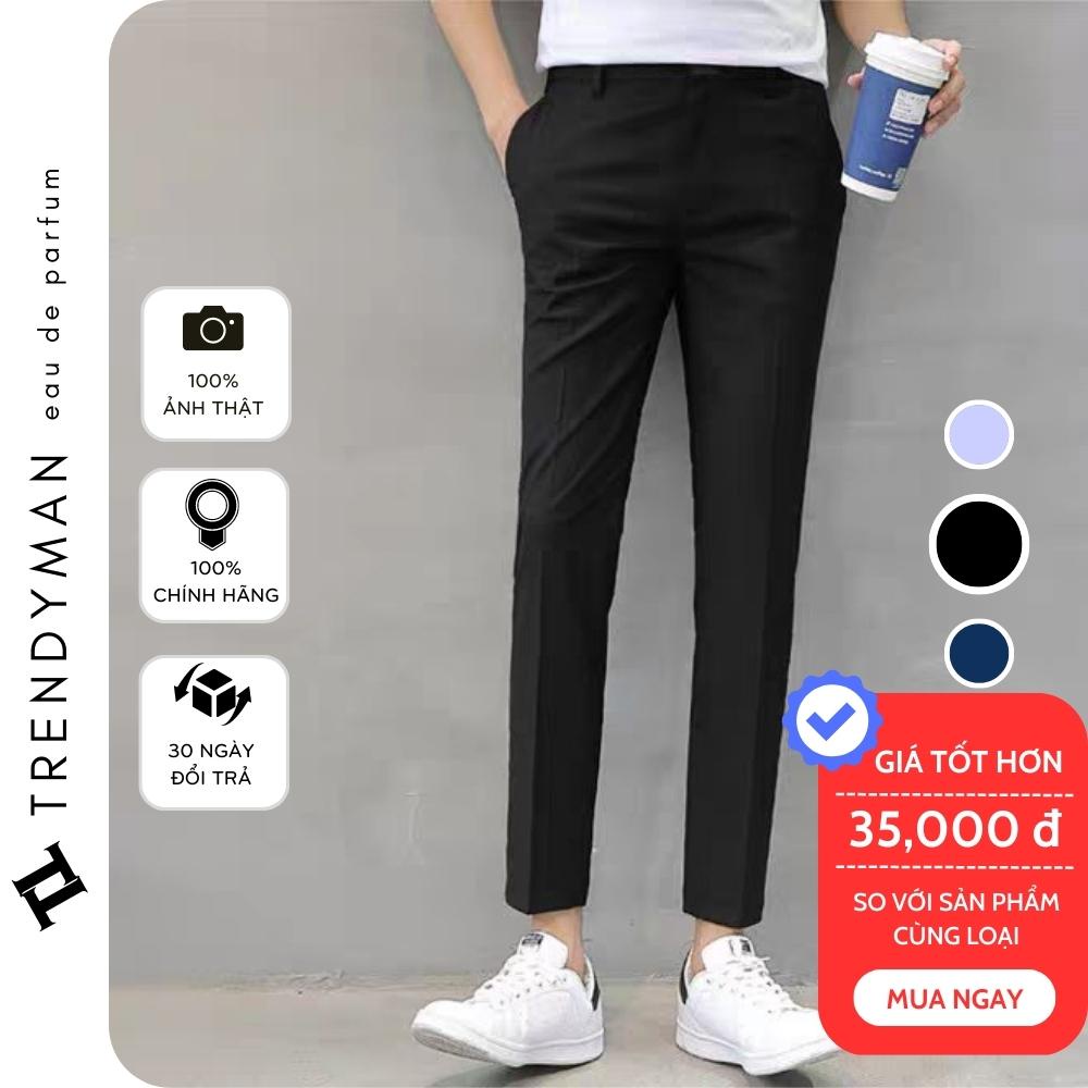 Quần dài nam Trendyman phong cách Hàn Quốc, ống suông mặc co giãn nhẹ 1 chiều siêu dễ chịu