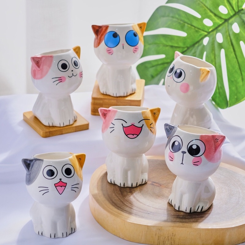 Chậu thú cute, trồng cây để bàn, chậu dễ thương nhiều hình ngộ nghĩnh