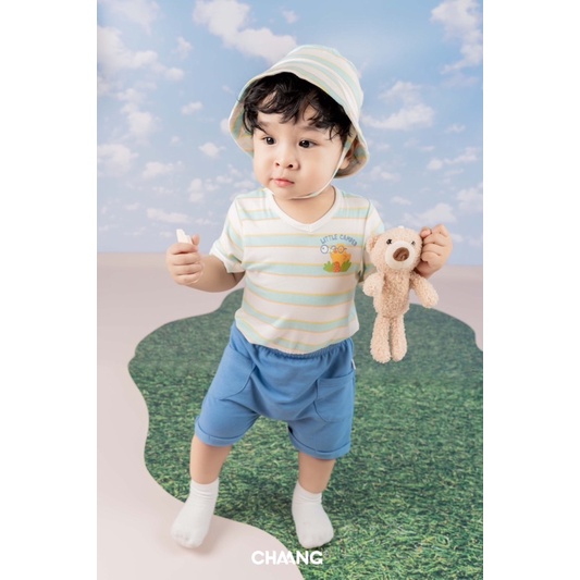 Chaang áo phông cotton cộc tay cho bé trai SS23