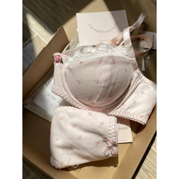 Cotton Hồng Xanh Bralette áo ngực có gọng | BigBuy360 - bigbuy360.vn