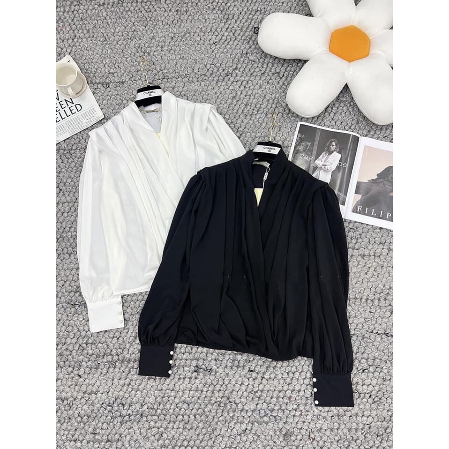 Áo Sơ Mi Kiểu Đắp Chéo Tay Dài Sang Chảnh AP006 - Lolla Fashion