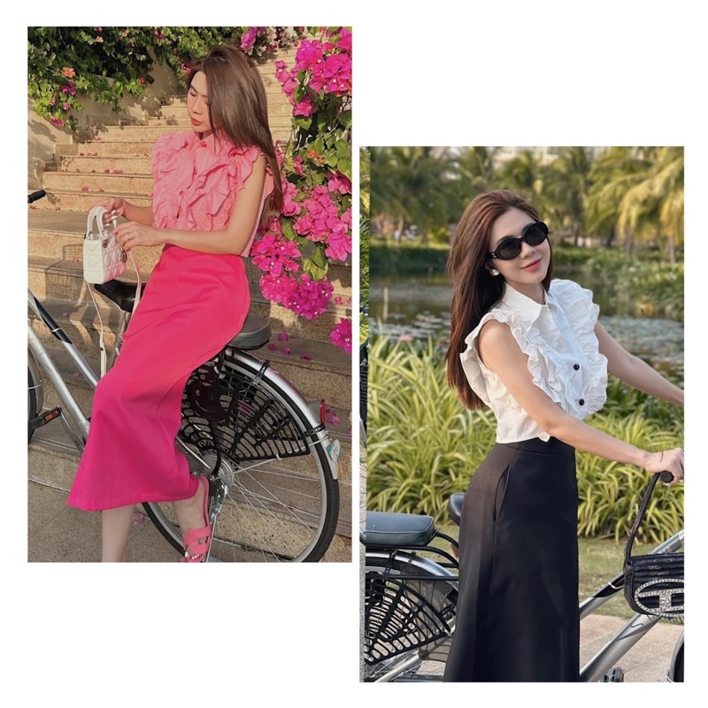 💒💒 Set áo bèo mix chân váy ko hề lỗi mode lun nè