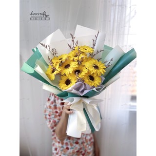 Bó 10 bông hoa sáp hướng dương- quà tặng tốt nghiệp - tặng giáo viên