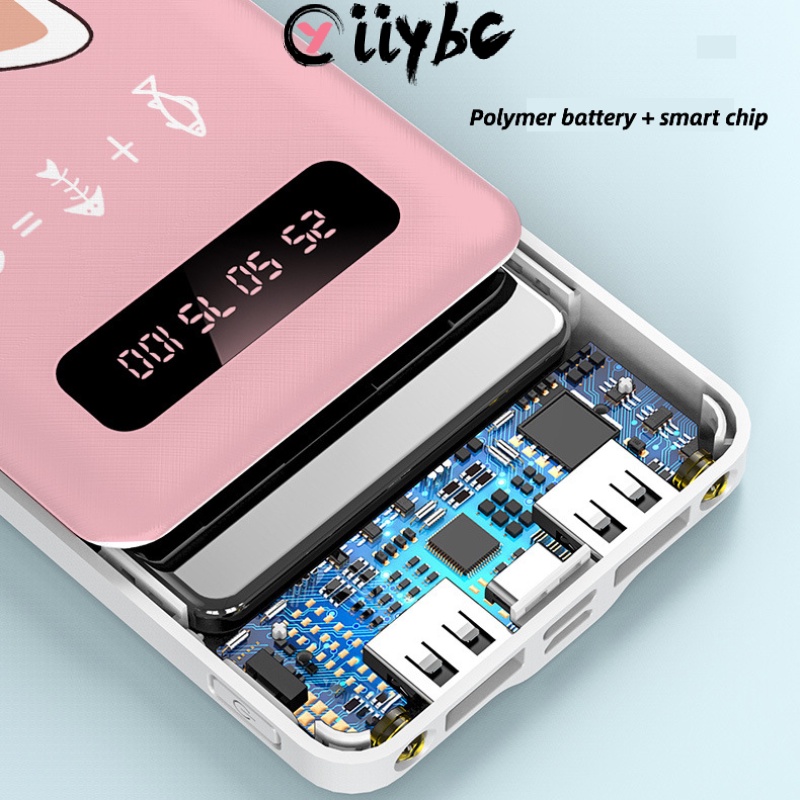 Pin Sạc Dự Phòng 10000mAh Màn Hình LED Mini Có Chức Năng Sạc Dự Phòng Cho iPhone / Android