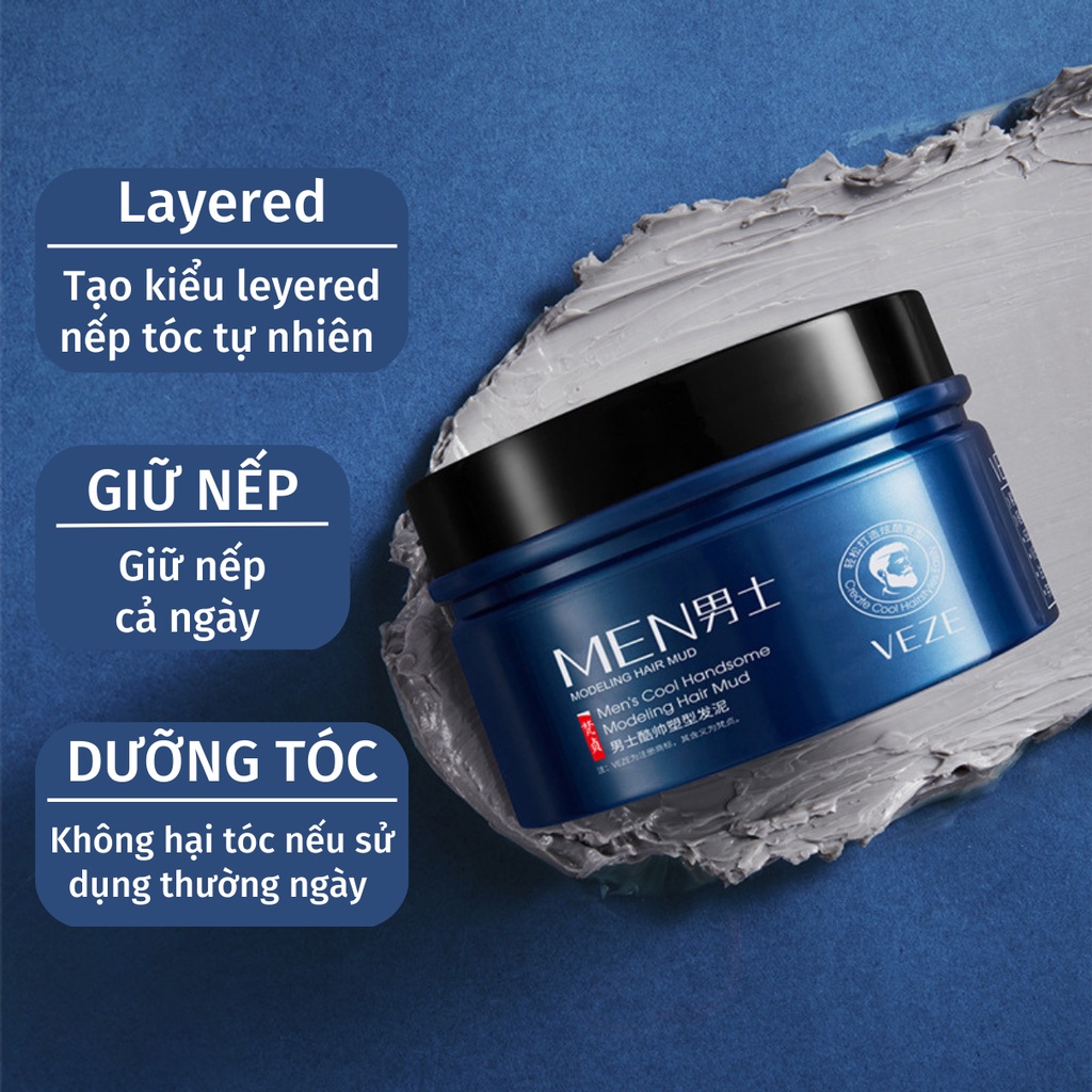 Sáp vuốt tóc nam VENZEN 100g keo vuốt tóc có mùi hương nam tính wax gel giữ nếp tạo kiểu dễ dàng SA05