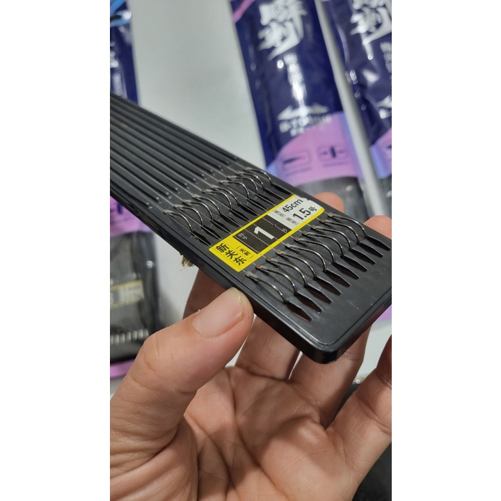 Lưỡi câu cá 2 lưỡi buộc sẵn , thẻo đôi 1 HỘP 10 CÁI Chuyên Dùng Cho Câu Đài , Lưỡi Câu Carbon Cao Cấp