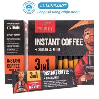 Cà phê hòa tan mr.viet 3 in 1 hộp 255g