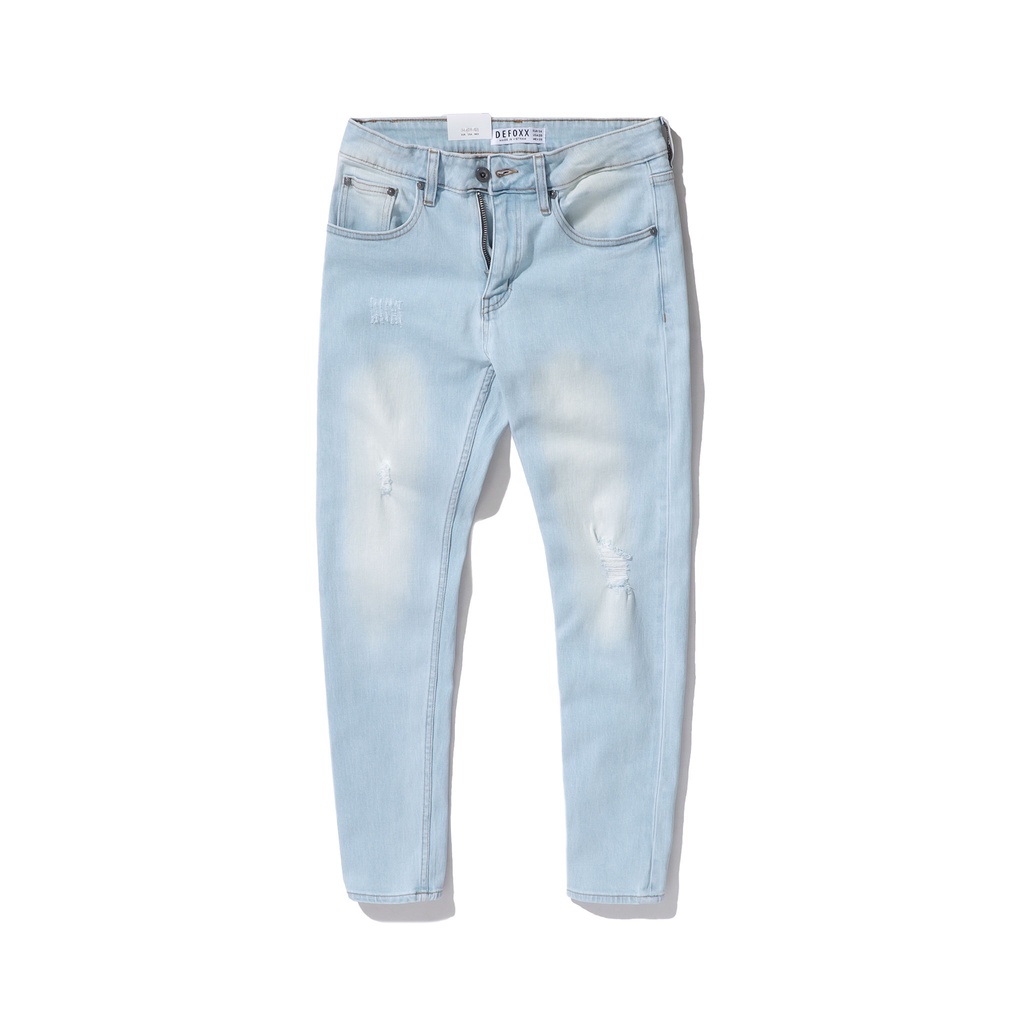 Quần jean nam, quần bò nam cao cấp slimfit DEFOXX xanh wash 230306