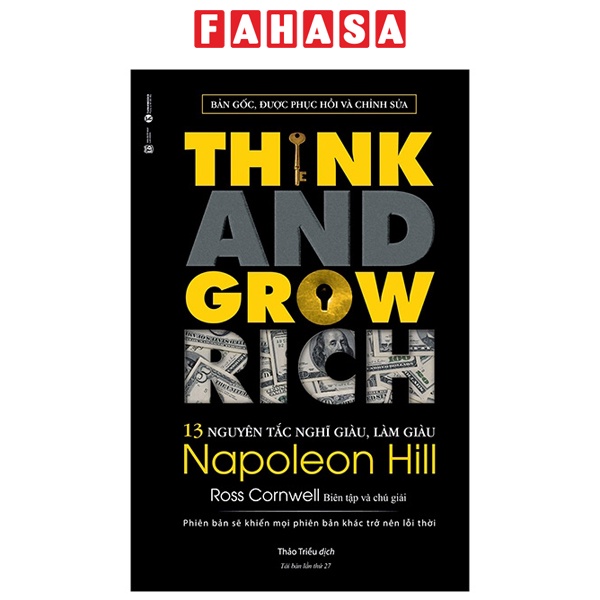 Sách - 13 Nguyên Tắc Nghĩ Giàu Làm Giàu - Think And Grow Rich (Tái Bản 2020)