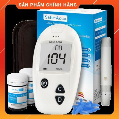 Máy Đo Đường Huyết Sinocare Safe Accu (25 Que Và 25 Kim)
