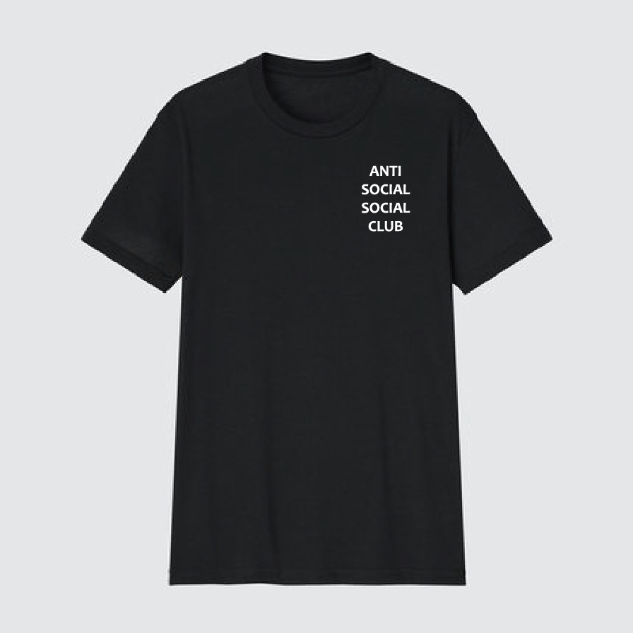 Áo Thun Nữ Tay Ngắn In Logo Chữ Anti Social Social Club DLX
