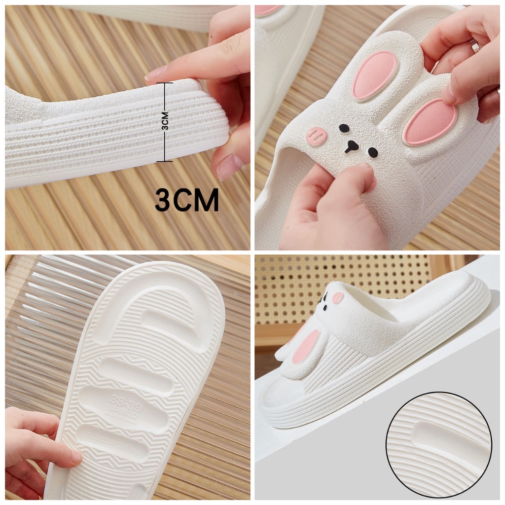 Dép Đi Trong Nhà Dành Cho Nữ Chống Trượt Hình Thỏ Hoạt Hình Dễ Thương