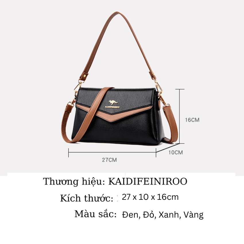 Túi xách nữ đẹp cao cấp rẻ thương hiệu KAIDIFEINIROO phong cách Hàn Quốc KF25 (5892) 27cm, đủ 2 dây