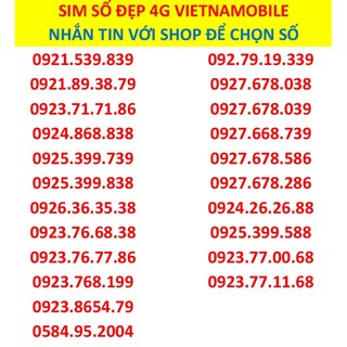 Sim Phát Lộc Thần Tài Đuôi 68 79 - Sim Vietnamobile 4G Giá Rẻ - Nghe Gọi Nội Mạng Miễn Phí - 4G Không Giới Hạn