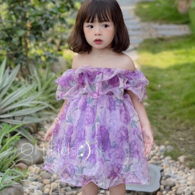 váy dập ly xinh xắn nhẹ nhàng cho bé gái