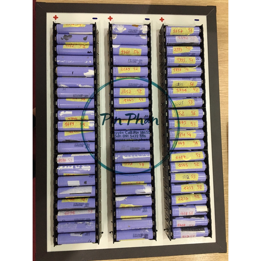 Cell pin 18650 Samsung 30B cũ tháo máy màu xanh nõn chuối - Cam kết chuẩn dung lượng