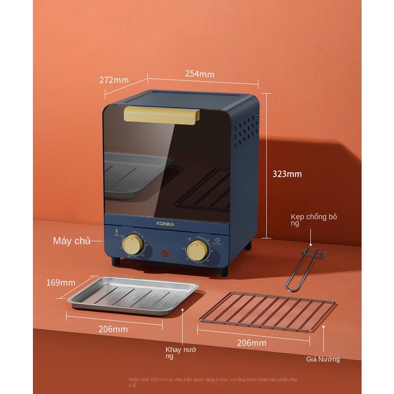 KONKA Lò Nướng Bánh Mì mini Đa Năng Tiện Dụng Cho Gia Đình