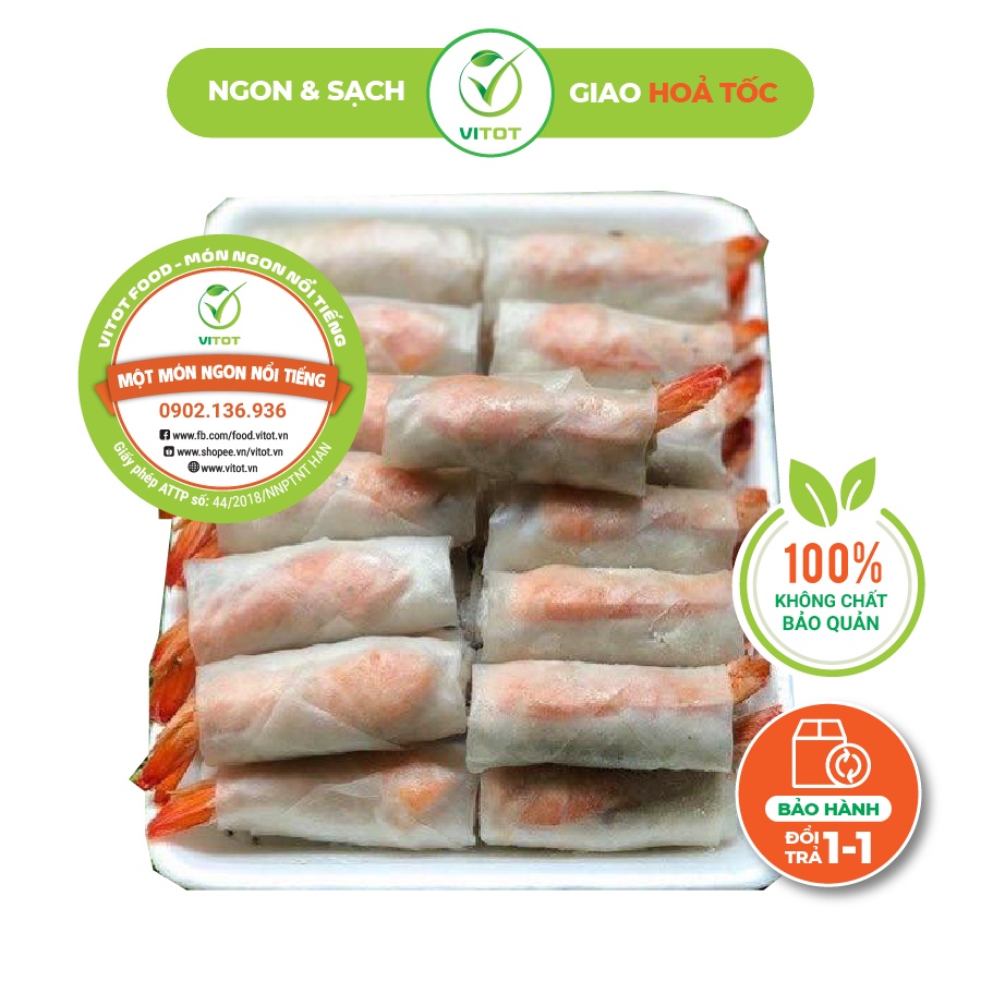  Chả Ram Tôm Đất Đặc Sản Bình Định VITOT Thơm Ngon Giòn Rụm Đóng Gói 500gr