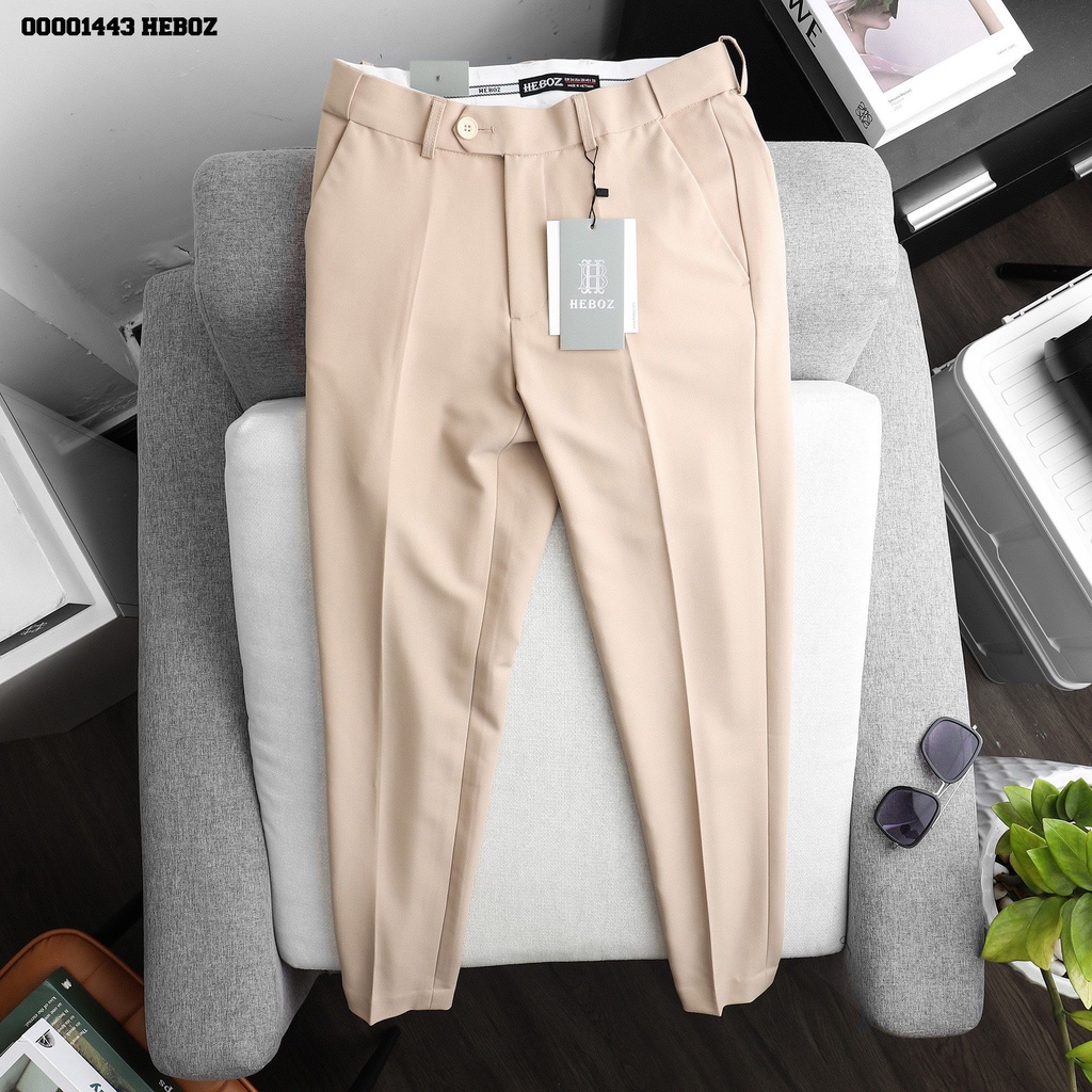 Quần tây cạp ẩn ss23 Heboz 3M ,chất cotton thoáng mát, thấm hút tốt chống nhăn - 00001443