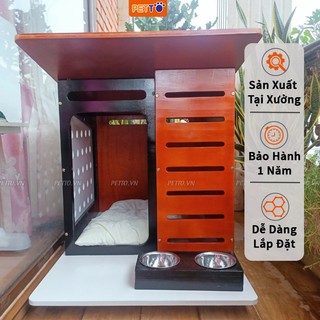 Nhà cho chó bằng gỗ PETTO nhà chó NGOÀI TRỜi siêu xinh BẢO HÀNH 1 NĂM chịu được thời tiết khắc nghiệt tốt DH006