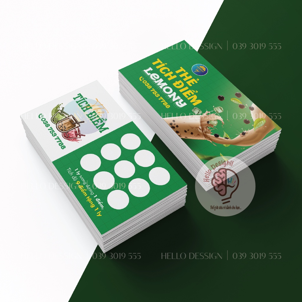 500 Thẻ Tích Điểm Cho Shop Quần Áo, Quán Ăn, Quán Trà Sữa Thiết Kế Theo Yêu Cầu