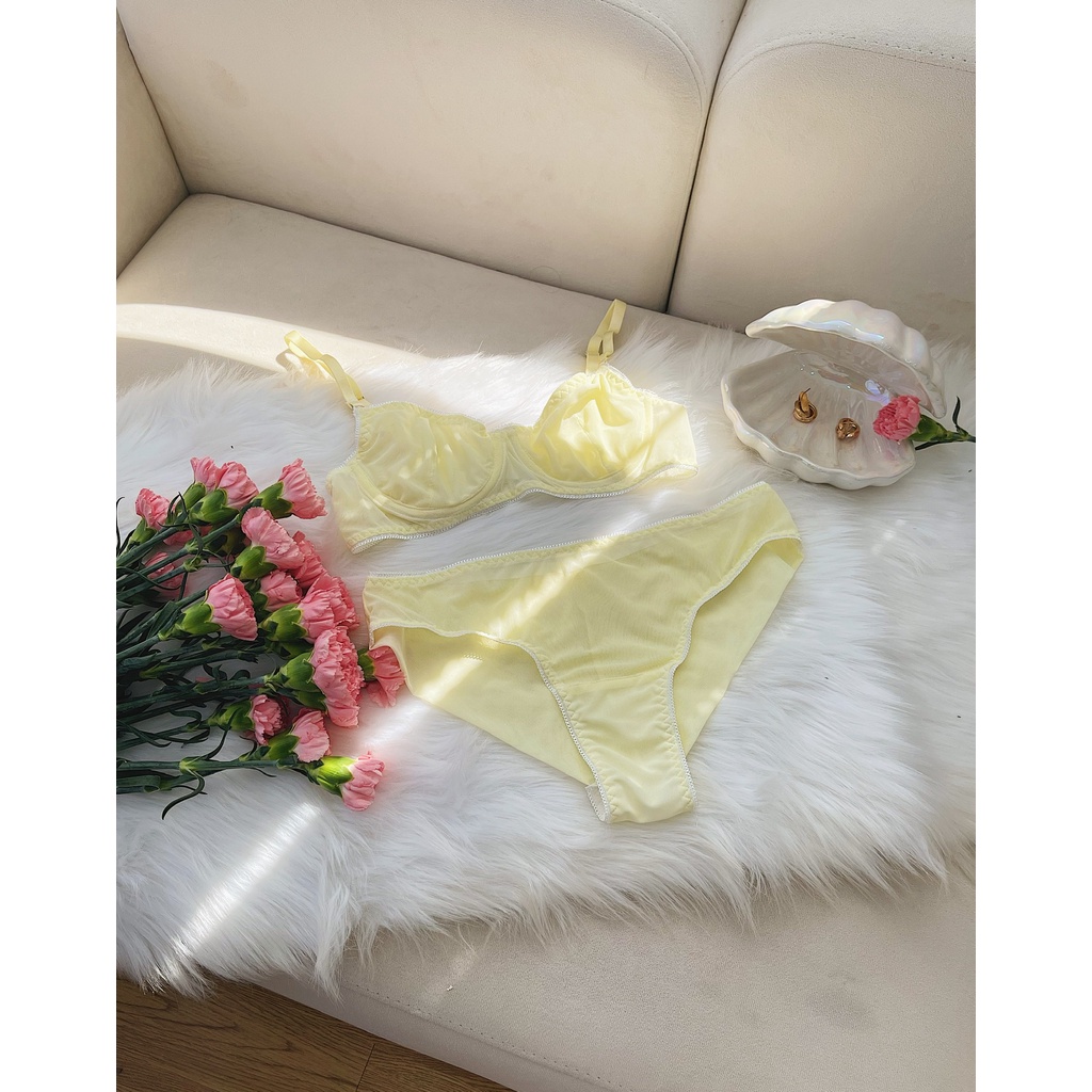 [Candy Lưới] Set Nội Y Bra Lưới Mịn Có Gọng Mút Thiết Kế Timin | BigBuy360 - bigbuy360.vn