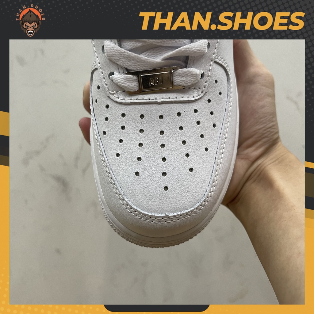 Giày Air Force 1 Low White Black, AF1 Trắng Đen - Than.Shoes