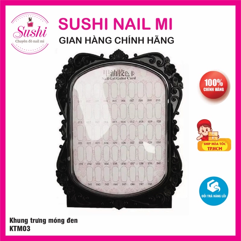 Khung trưng mẫu móng tiện lợi  - Khung trưng bày mẫu nail, bảng màu nail - Sushi Nail Mi