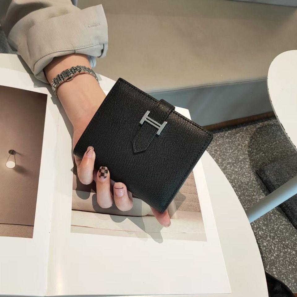 Hermes Ví Da Bò Cao Cấp Dáng Ngắn In Hình Bàn Tay Đơn Giản Thời Trang 2022 Cho Nữ