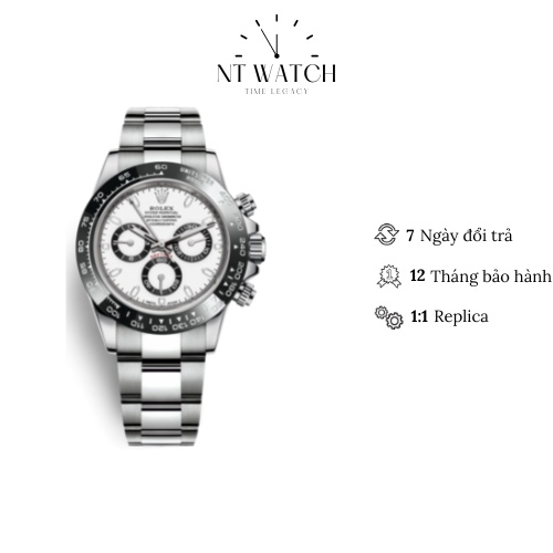 Đồng hồ cơ nam Rolex Watch Cosmograph Daytona 116500LN thiết kế thể thao, bấm giờ, đo tốc độ, mặt kính Sapphire dây thép