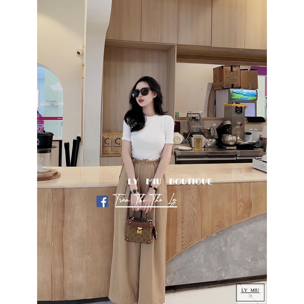 Set áo body mix quần suông nâu siêu hot BN717