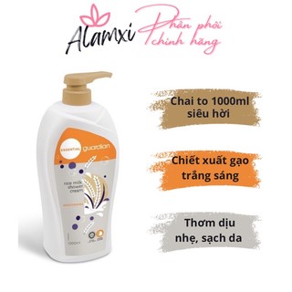 Sữa Tắm Dưỡng Sáng Da Guardian Brightening Rice Milk Shower Cream Chiết Xuất Gạo 1000ml / 1L