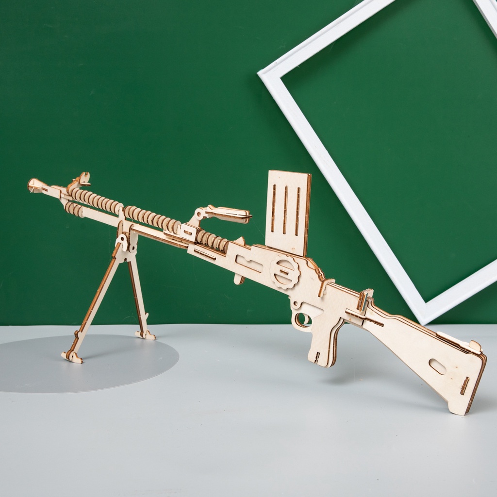 Đồ Chơi Lắp Ráp Gỗ 3D, Súng Lắp Ráp, Xếp Hình 3 Chiều, Đồ Chơi Sáng Tạo Cho Trẻ