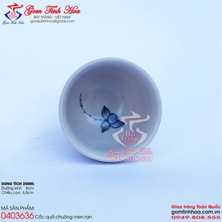Cốc sứ không quai men rạn cổ
