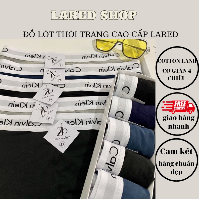 HỘp 5 quần sịp nam boxer, quần lót đùi nam cotton cao cấp co giãn 4 chiều thoáng mát thấm hút mồ hôi Lared 01