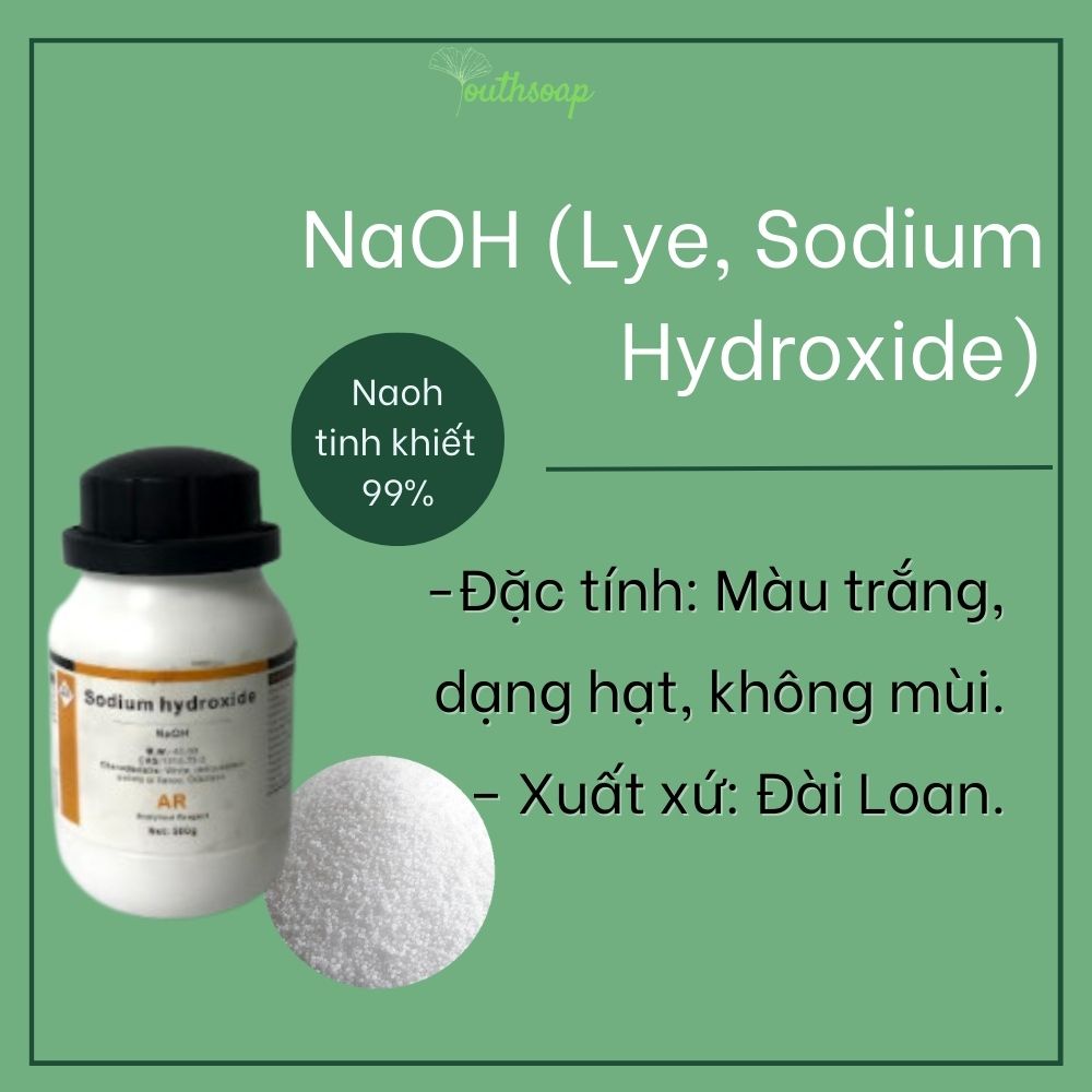 Set nguyên liệu làm xà phòng handmade, combo 3 loại dầu làm xà phòng kèm xút naoh