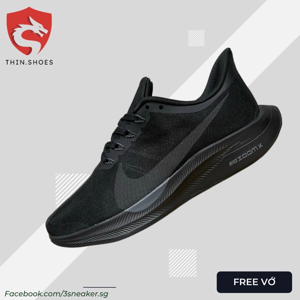 Giày Nike_Zoom X Pegasus 35 Turbo 2.0 All Black, Zoom X 35 full đen , Có Tặng Kèm Vớ Và Full Box