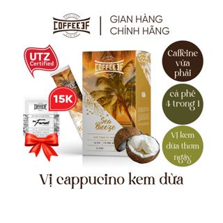 (CHuyên Live)Cà phê hoà tan cafe kem dừa Sea Breeze - Coffee 3F (Hộp 10 gói x 16g)