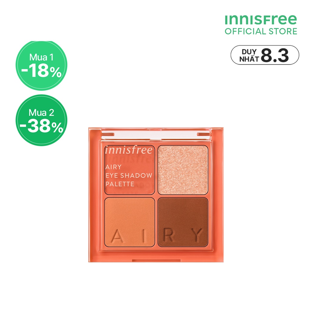 Bảng phấn mắt Airy Mauve Rose innisfree Airy Eye Shadow Palette 7.1g