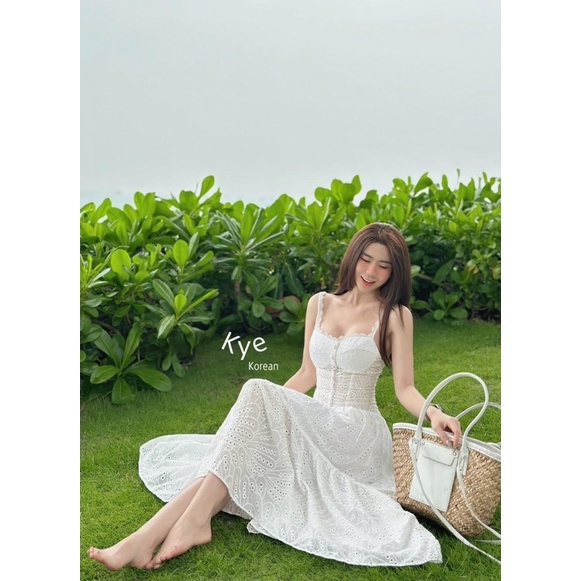(Có sẵn) Váy maxi ren