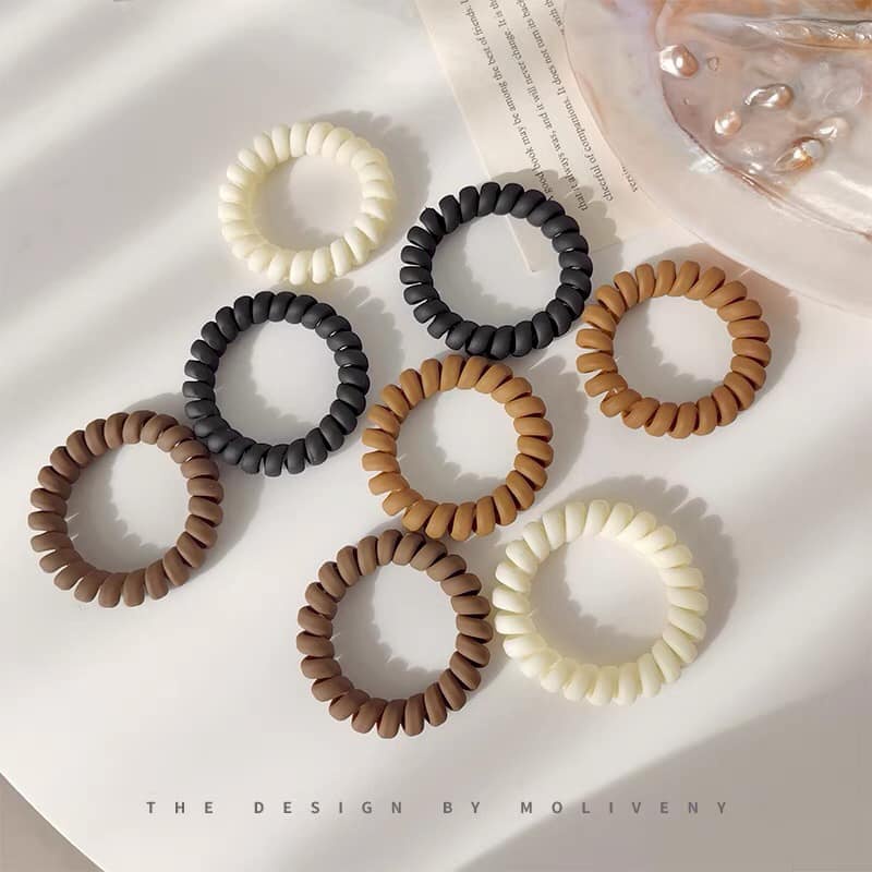 Hộp 6 dây chun buộc tóc lò xo Thái lan