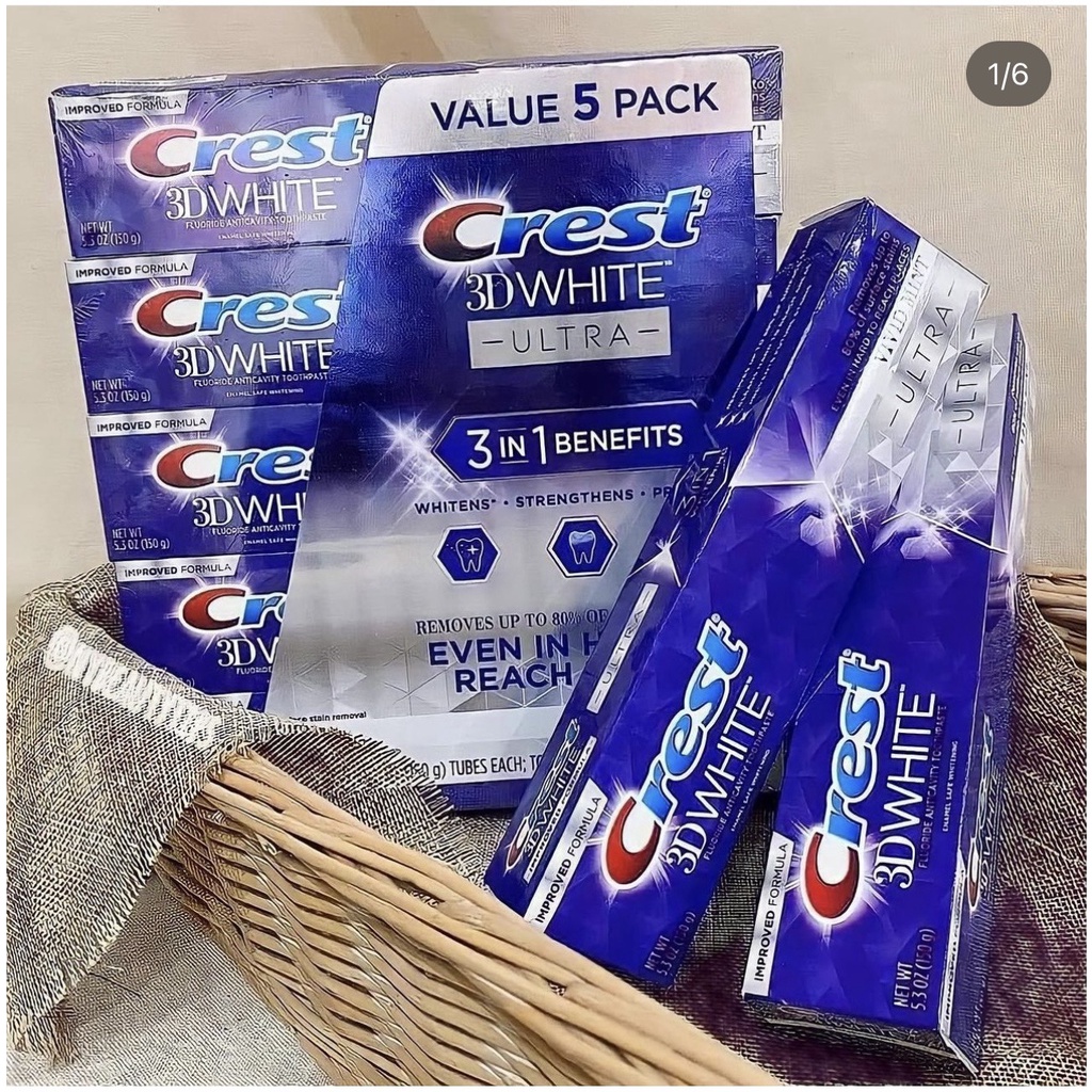 Kem Đánh Răng Crest 3D White Advanced Tripple Whitening