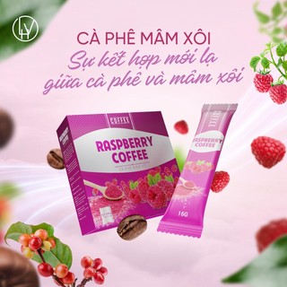 Cà phê giảm cân mâm xôi Raspberry Coffee Cà phê mâm xôi Chính hãng Hộp 15 gói