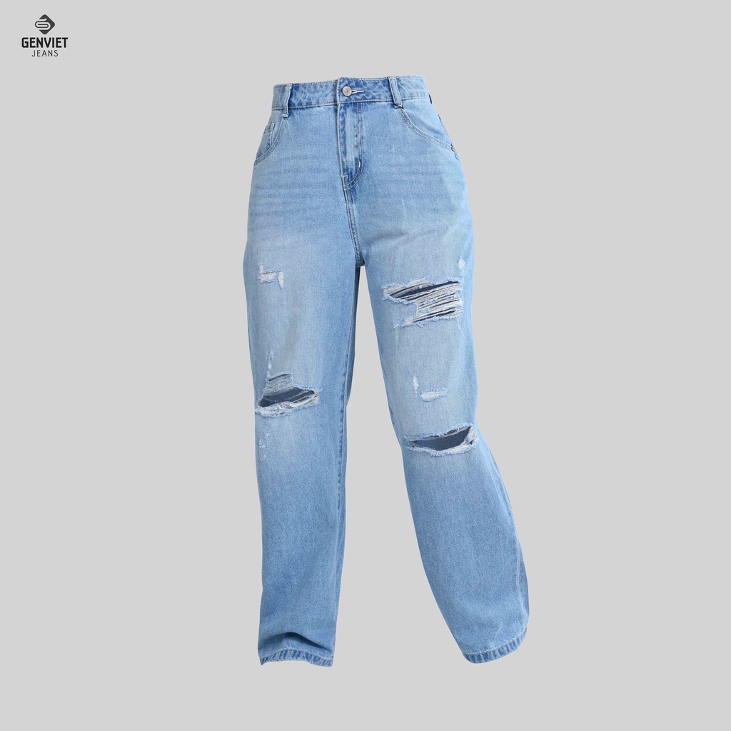 Quần Jeans Nữ Genviet Rách Gối XQ124J8271