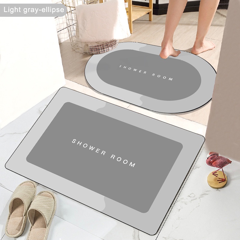 Haoyangqi Thảm Lót Sàn Nhà Tắm / toilet Bằng Nhung Pha Lê Chống Trượt