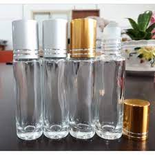 Vỏ Chai bi lăn 10ml thủy tinh trong xuốt ( lọ đựng tinh dầu)