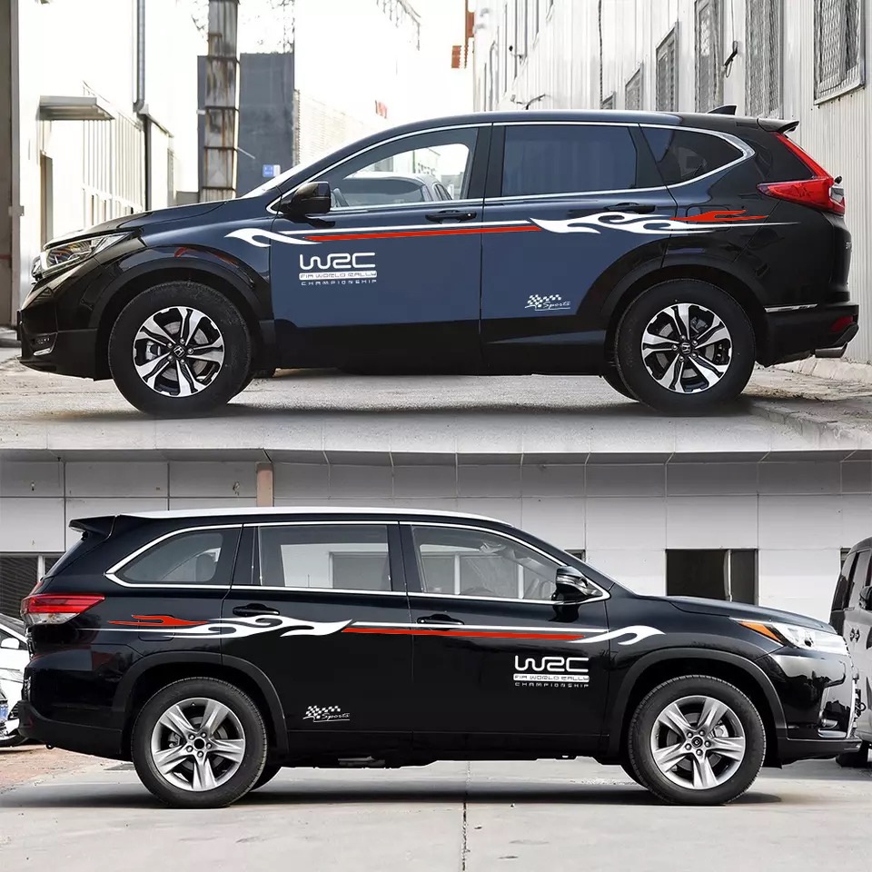 Tem dán sườn xe ô tô phong cách thể thao TX02