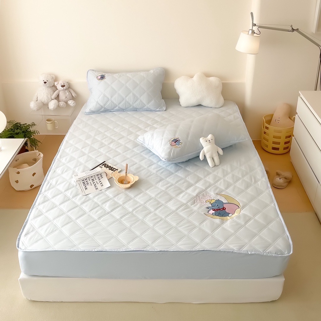 SET 3 MÓN GA TRẦN DISNEY COTTON LỤA THÊU- TOKYO.BEDDING