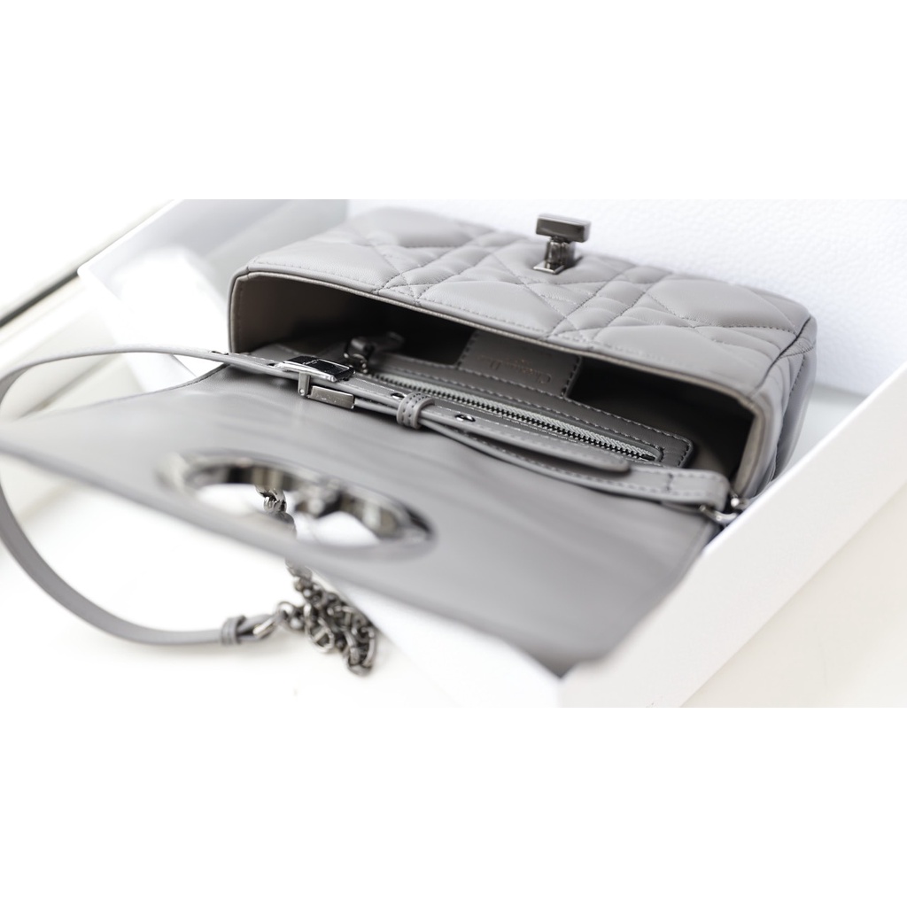 Túi đeo vai đeo chéo CD CARO SZ20 KHÓA ĐEN DA THẬT